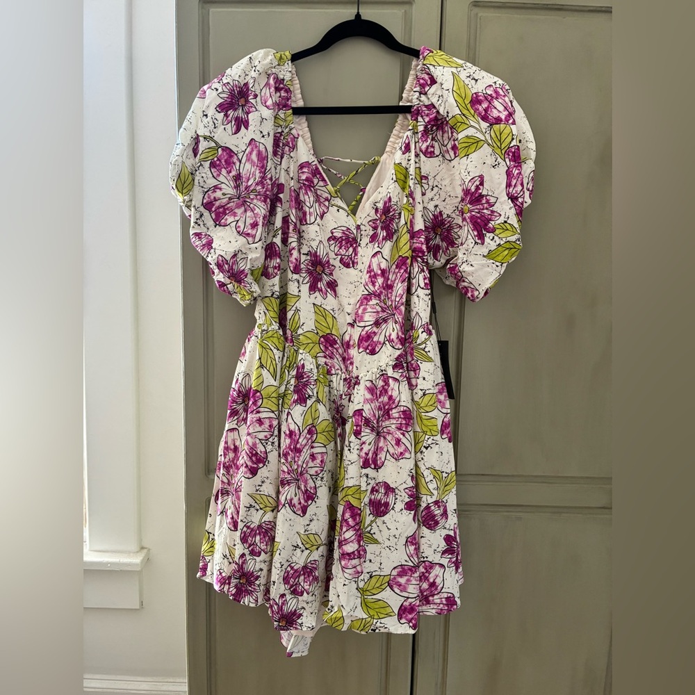 NWT 11 HONORE FLORAL FREYA MINI DRESS SZ 22 - Picture 4 of 12